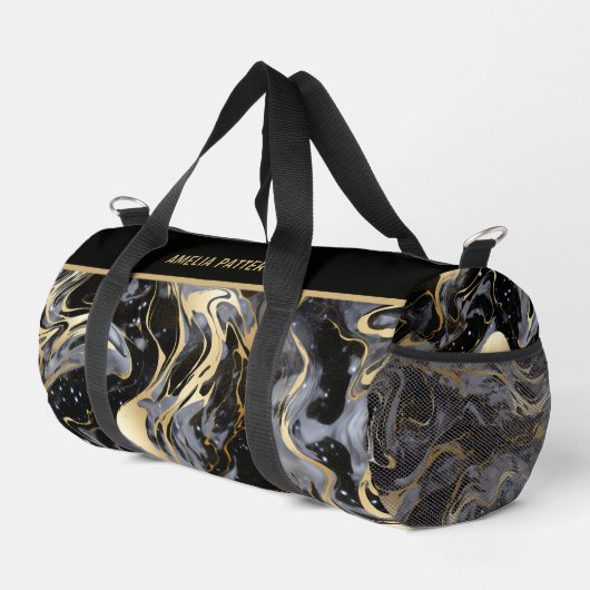 Waterverf Liquid Marble Pattern Gepersonaliseerde Plunjezak (Rechterhoek)