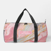 Waterverf Liquid Marble Pattern Gepersonaliseerde  Plunjezak (Achterkant)