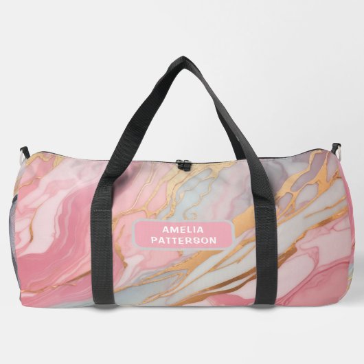 Waterverf Liquid Marble Pattern Gepersonaliseerde  Plunjezak (Achterkant)