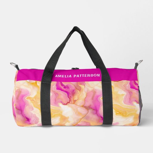 Waterverf Liquid Marble Pattern Gepersonaliseerde  Plunjezak (Voorkant)