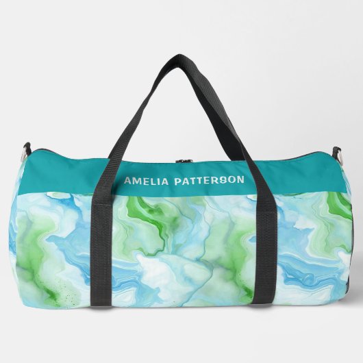 Waterverf Liquid Marble Pattern Gepersonaliseerde Plunjezak (Voorkant)