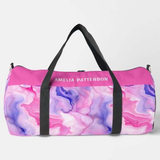 Waterverf Liquid Marble Pattern Gepersonaliseerde  Plunjezak (Voorkant)