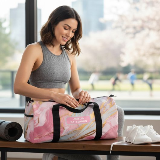 Waterverf Liquid Marble Pattern Gepersonaliseerde Plunjezak