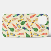 Waterverf Liquor Fles Patroon Case-Mate iPhone Case (Achterkant (horizontaal))