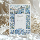 Waterverf Lissabon handgeschilderde Azulejos bruil Kaart