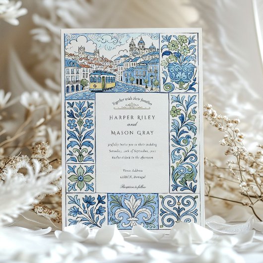 Waterverf Lissabon handgeschilderde Azulejos bruil Kaart