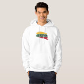 Waterverf Litouwen Vlag Lietuva Souvenir Hoodie (Voorkant volledig)