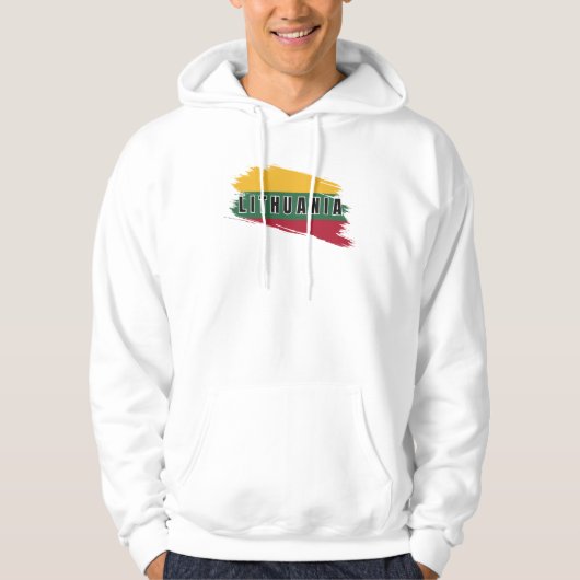 Waterverf Litouwen Vlag Lietuva Souvenir Hoodie (Voorkant)