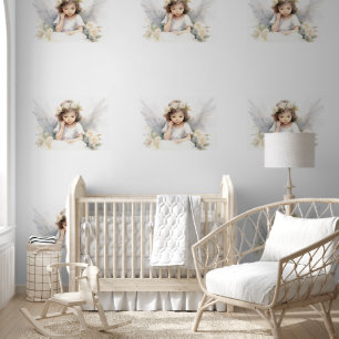 Waterverf Little Angel Behang