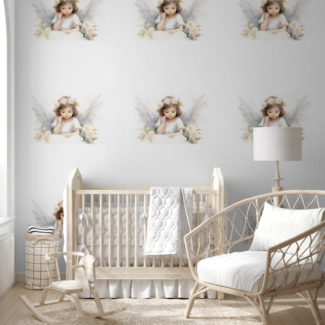 Waterverf Little Angel Behang (Kinderen)