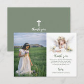 Waterverf Little Angle First Holy Communion Bedankkaart (Voorkant / Achterkant)