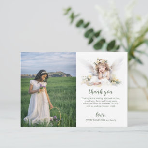 Waterverf Little Angle First Holy Communion Bedankkaart