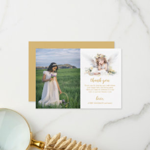 Waterverf Little Angle First Holy Communion Bedankkaart