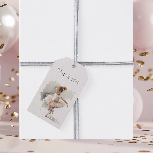 Waterverf Little Ballerina Gift Labels Cadeaulabel