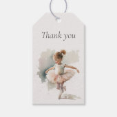 Waterverf Little Ballerina Gift Labels Cadeaulabel (Voorkant)