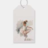 Waterverf Little Ballerina Gift Labels Cadeaulabel (Achterkant)