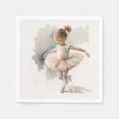 Waterverf Little Ballerina Napkins Servet (Voorkant)