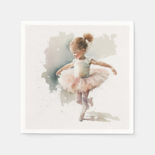 Waterverf Little Ballerina Napkins Servet