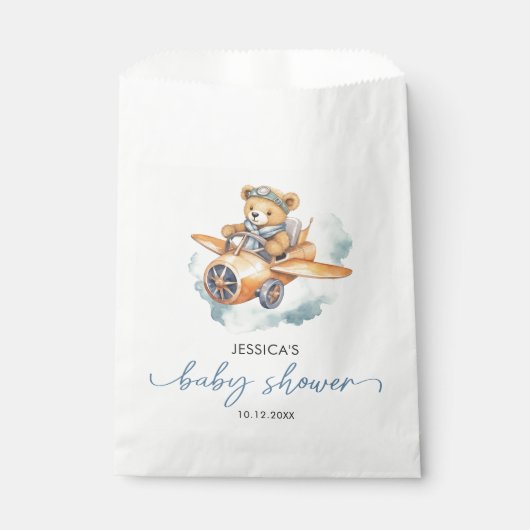 Waterverf Little Beer Baby shower Boy Bedankzakje (Voorkant)