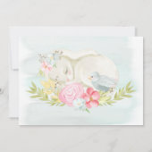 Waterverf Little Bird en Bunny Geslacht Onthullen Kaart (Achterkant)