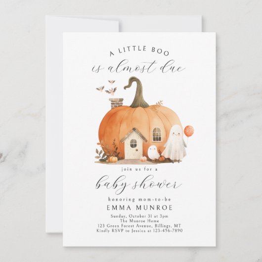 Waterverf Little Boo is bijna te wijten aan Baby s Kaart (Voorkant)