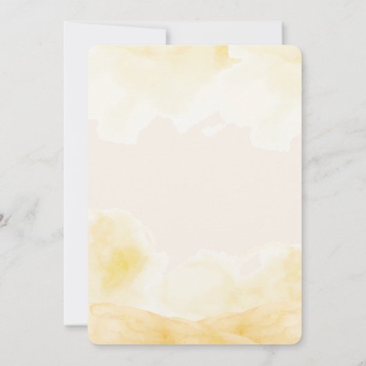 Waterverf Little Cowboy Western Baby shower Kaart (Achterkant)