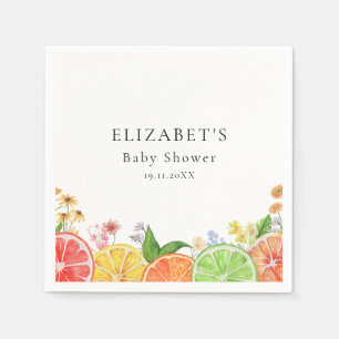 Waterverf Little Cutie Citrus Baby shower Servet