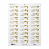 Waterverf Little Cutie Sinaasappels Baby shower Etiket (Full Sheet)