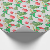 Waterverf Little Dinosaur met kerstmis Cadeaupapier (Hoek)