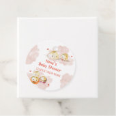 Waterverf Little Dumpling Mushroom Baby shower Bedankjes Labels (In situ)