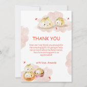 Waterverf Little Dumpling Mushroom Baby shower Bedankkaart (Voorkant)