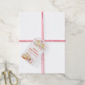 Waterverf Little Dumpling Mushroom Baby shower Cadeaulabel (Met Touw)