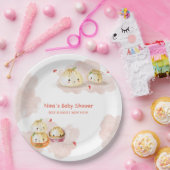 Waterverf Little Dumpling Mushroom Baby shower Papieren Bordje (Feest)