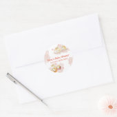 Waterverf Little Dumpling Mushroom Baby shower Ronde Sticker (Envelop)
