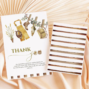 Waterverf Little Fisherman Baby shower Bedankkaart