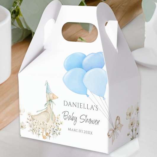 Waterverf Little Goose Boy Baby shower Bedankdoosjes