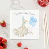 Waterverf Little Goose Wildflower Blue Balloons Servet (Insitu)