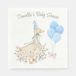 Waterverf Little Goose Wildflower Blue Balloons Servet