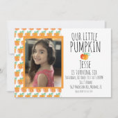 Waterverf Little Halloween Pumpkin Foto Kaart (Voorkant)