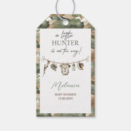 Waterverf Little Hunter-baby shower Cadeaulabel