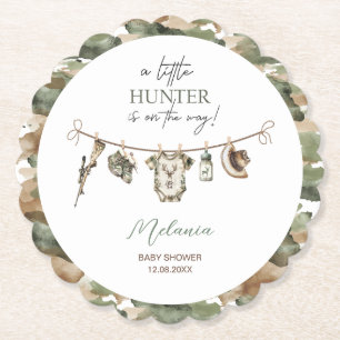 Waterverf Little Hunter-baby shower Kartonnen Onderzetters