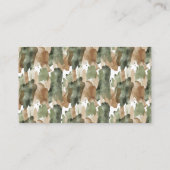 Waterverf Little Hunter baby shower luier raff Informatiekaartje (Achterkant)