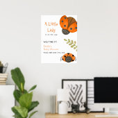 Waterverf Little Ladybug Baby shower Welkom Poster (Thuiskantoor)