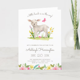 Waterverf Little Lamb Spring Meadow Baby shower