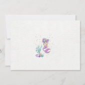 Waterverf Little Mermaid Baby shower Invitation Kaart (Achterkant)