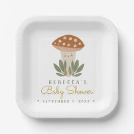 Waterverf Little Mushroom Napkins Papieren Bordje