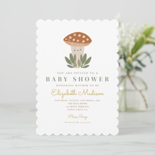 Waterverf Little padroom Baby shower Invitation Kaart (Staand voorkant)