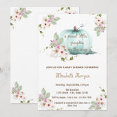 Waterverf Little Pampkin, Autumn Baby shower Kaart (Voorkant / Achterkant)