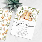 Waterverf Little Pear Girl Baby shower Kaart