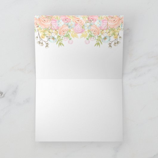 Waterverf Little Piggy Baby shower Bedankkaart (Binnen)